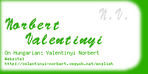 norbert valentinyi business card